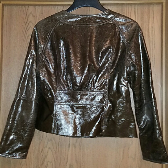 Jones NY brown leather jacket - Picture 5 of 6